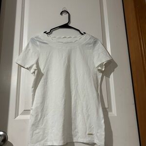 Anne Klein Classic White Short Sleeve Tee, Small